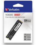 SDD памет Verbatim - Vi3000, 256GB, M.2, PCIe - 3t