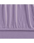Сет ластичен чаршаф и калъфка TAC - 100% памук, за 100 х 200 cm, лилав - 2t
