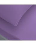 Сет чаршаф с ластик и 2 калъфки TAC - 100% памук, за 160 х 200 cm, лилав - 2t