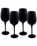 Сет от 4 чаши за вино Vin Bouquet - Черни - 1t