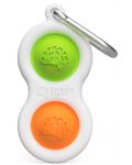 Сензорна играчка-ключодържател Tomy Fat Brain Toys - Simple Dimple, оранжева/зелена - 1t