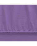 Сет чаршаф с ластик и калъфка TAC - 100% памук Р, за 100 х 200 cm, лилав - 2t