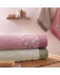 Сет от 4 хавлиени кърпи TAC - Lei Pure, розови/кафяви - 2t