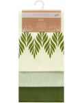 Сет от 3 кухненски кърпи AmeliaHome - Letyy, 50 x 70 cm, зелени - 3t