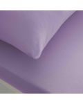 Сет ластичен чаршаф и калъфка TAC - 100% памук, за 100 х 200 cm, лилав - 1t