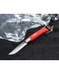 Сгъваем нож Opinel Inox - Colorama, №8, червен - 3t