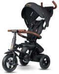 Сгъваема детска триколка QPlay - Rito Deluxe, Air Gel Wheels, Black - 2t