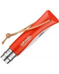Сгъваем нож Opinel Inox - Colorama, №7, оранжев - 2t