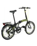 Сгъваем градски велосипед CAMP - Q10, 20", черен/жълт - 5t