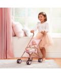 Сгъваема количка за кукли Battat Lulla Baby - Розова на звездички - 4t