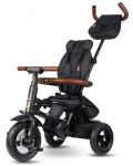 Сгъваема детска триколка QPlay - Rito Deluxe, Air Gel Wheels, Black - 3t