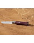 Сгъваем нож Opinel Inox - Colorama, №8, бордо - 2t