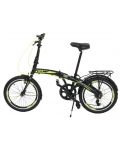 Сгъваем градски велосипед CAMP - Q10, 20", черен/жълт - 3t