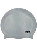 Шапка за плуване HERO - Silicone Swimming Helmet, сива - 1t