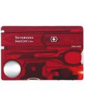 Швейцарски джобен нож-карта Victorinox SwissCard Lite - Червен, 13 функции - 1t