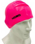 Шапка за плуване HERO - Silicone Swimming Helmet, тъмнорозова - 2t