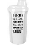 Шейкър Dorian Yates Nutrition - Success Will Come, 500 ml, бял - 1t