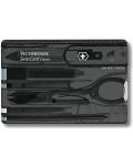 Швейцарски джобен нож-карта Victorinox SwissCard - Черен, 10 функции - 1t