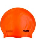 Шапка за плуване HERO - Silicone Swimming Helmet, оранжева - 1t