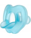 Силиконова залъгалка Wee Baby, - Full Silicone, 0-6 месеца, синя - 3t