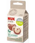 Силиконови залъгалки NUK for Nature - Червени, 18-36 месеца, 2 броя - 2t