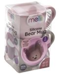 Силиконови чаши Melii - Сива и розова, 200 ml        - 3t