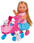 Кукла Simba Toys Evi Love - Еви, с котенце в количка - 1t