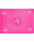 Силиконова подложка за месене Morello - Light Pink, 50 х 40 cm, розова - 1t