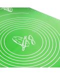 Силиконова подложка за месене Morello - Green Emerald, 50 х 40 cm, зелена - 2t