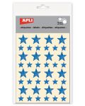 Комплект стикери Apli - Звездички, син звезден прах, 3 листа - 1t