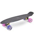 Скейтборд Byox - Graffiti Pink,  с черна основа, 56 cm - 1t