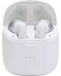 Безжични слушалки с микрофон JBL - T225 TWS, бели - 6t