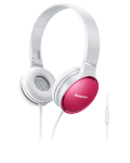 Слушалки с микрофон Panasonic - RP-HF300ME-P, бели/розови - 1t