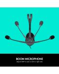 Слушалки Logitech - H111, черни - 5t