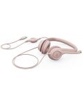 Слушалки с микрофон Logitech - H390, розови - 4t