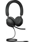 Слушалки с микрофон Jabra - Evolve2 40, MS, черни - 1t