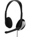 Слушалки с микрофон Hama - Essential HS-P100, черни - 1t