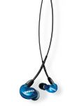 Слушалки с микрофон Shure - SE215 Pro SP, сини - 1t