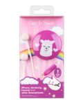 Детски слушалки Cellularline - Cute & Sweet Lama, розови - 1t