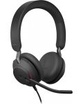 Слушалки с микрофон Jabra - Evolve2 40, MS, черни - 3t