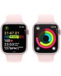 Смарт часовник Apple - Watch S9, 45mm, 1.9'', M/L, Light Pink Sport - 5t