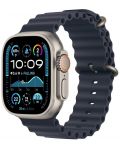 Смарт часовник Аpple - Watch Ultra2 v2 Cell, 49 mm, Natural Titanium Case with Navy Ocean Band - 2t