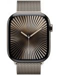 Смарт часовник Аpple - Watch S10 Cell, 42 mm, Natural Titanium Case with Natural Milanese Loop - 1t