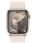 Смарт часовник Apple - Watch S9, Cellular, 45mm, Starlight Sport Loop - 2t