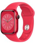 Смарт часовник Apple - Watch S8, Cellular, 45mm, Red - 1t