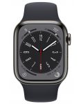 Смарт часовник Apple - Watch S8, Cellular, 45mm, Graphite/Midnight - 1t