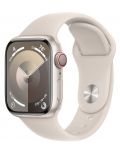 Смарт часовник Apple - Watch S9, Cellular, 41mm, Aluminum, S/M, Starlight - 1t