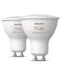 Смарт крушки Philips - Hue WCA, GU10, 4.3W, 2 броя, бели - 2t