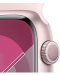 Смарт часовник Apple - Watch S9, 45mm, 1.9'', M/L, Light Pink Sport - 3t