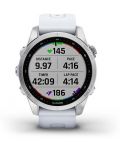 Смарт часовник Garmin - fenix 7S, 42mm, сребрист/бял - 3t